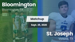 Matchup: Bloomington vs. St. Joseph  2020