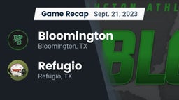 Recap: Bloomington  vs. Refugio  2023