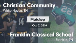 Matchup: Christian Community vs. Franklin Classical School 2016