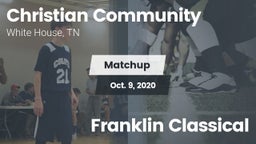 Matchup: Christian Community vs. Franklin Classical 2020