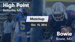 Matchup: High Point vs. Bowie  2016
