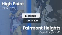 Matchup: High Point vs. Fairmont Heights  2017