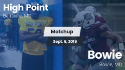 Matchup: High Point vs. Bowie  2019