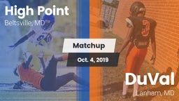 Matchup: High Point vs. DuVal  2019