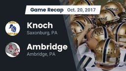Recap: Knoch  vs. Ambridge  2017