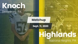 Matchup: Knoch vs. Highlands  2020