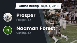 Recap: Prosper  vs. Naaman Forest  2018