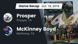 Recap: Prosper  vs. McKinney Boyd  2018