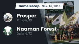 Recap: Prosper  vs. Naaman Forest  2018