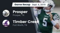 Recap: Prosper  vs. Timber Creek  2019