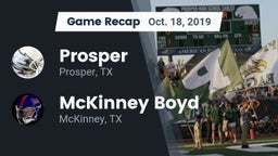 Recap: Prosper  vs. McKinney Boyd  2019