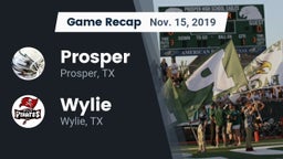 Recap: Prosper  vs. Wylie  2019
