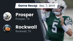 Recap: Prosper  vs. Rockwall  2019