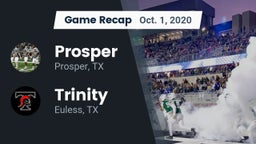 Recap: Prosper  vs. Trinity  2020