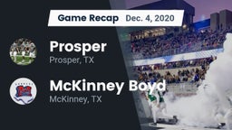 Recap: Prosper  vs. McKinney Boyd  2020