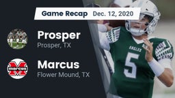 Recap: Prosper  vs. Marcus  2020