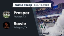 Recap: Prosper  vs. Bowie  2020