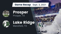 Recap: Prosper  vs. Lake Ridge  2021
