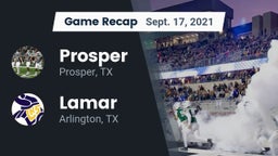 Recap: Prosper  vs. Lamar  2021