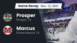 Recap: Prosper  vs. Marcus  2021