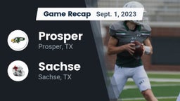 Recap: Prosper  vs. Sachse  2023