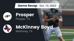 Recap: Prosper  vs. McKinney Boyd  2023