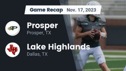Recap: Prosper  vs. Lake Highlands  2023