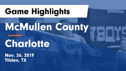 McMullen County  vs Charlotte  Game Highlights - Nov. 26, 2019