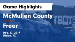 McMullen County  vs Freer Game Highlights - Dec. 12, 2019