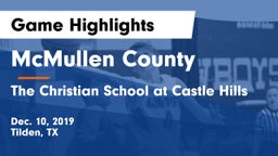 McMullen County  vs The Christian School at Castle Hills Game Highlights - Dec. 10, 2019