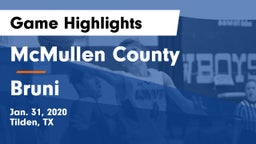 McMullen County  vs Bruni Game Highlights - Jan. 31, 2020