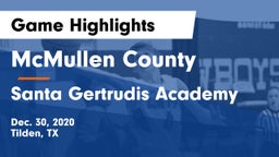 McMullen County  vs Santa Gertrudis Academy Game Highlights - Dec. 30, 2020