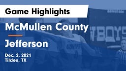 McMullen County  vs Jefferson Game Highlights - Dec. 2, 2021