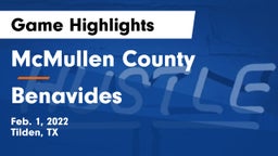 McMullen County  vs Benavides Game Highlights - Feb. 1, 2022