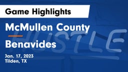 McMullen County  vs Benavides Game Highlights - Jan. 17, 2023