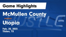 McMullen County  vs Utopia Game Highlights - Feb. 20, 2023