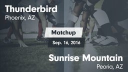Matchup: Thunderbird High vs. Sunrise Mountain  2016