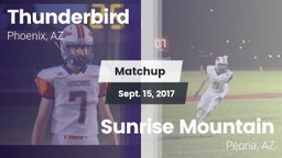 Matchup: Thunderbird High vs. Sunrise Mountain  2017