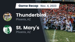 Recap: Thunderbird  vs. St. Mary's  2023