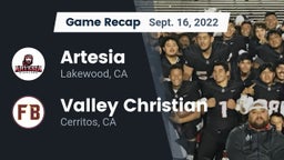 Recap: Artesia  vs. Valley Christian  2022