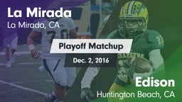 Matchup: La Mirada vs. Edison  2016