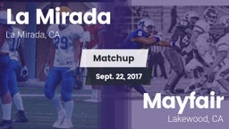 Matchup: La Mirada vs. Mayfair  2017
