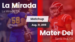 Matchup: La Mirada vs. Mater Dei  2018
