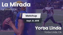 Matchup: La Mirada vs. Yorba Linda  2018