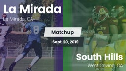 Matchup: La Mirada vs. South Hills  2019