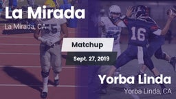 Matchup: La Mirada vs. Yorba Linda  2019