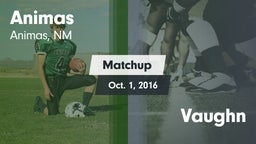 Matchup: Animas vs. Vaughn 2016