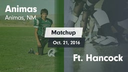 Matchup: Animas vs. Ft. Hancock 2016