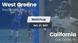 Matchup: West Greene vs. California  2017