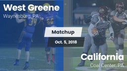 Matchup: West Greene vs. California  2018